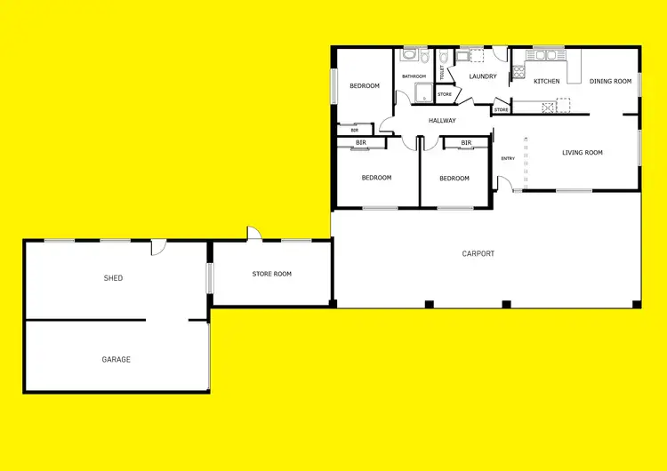 Floorplan of Homely house listing, 21 Eulinga Drive, Mildura VIC 3500