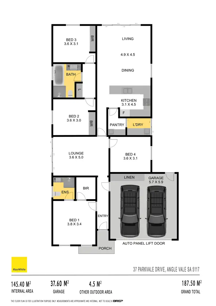 Floorplan of Homely house listing, 37 Parkvale Drive, Angle Vale SA 5117