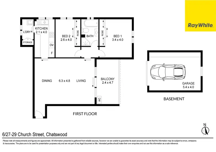 Floorplan of Homely unit listing, 6/27-29 Church Street, Chatswood NSW 2067