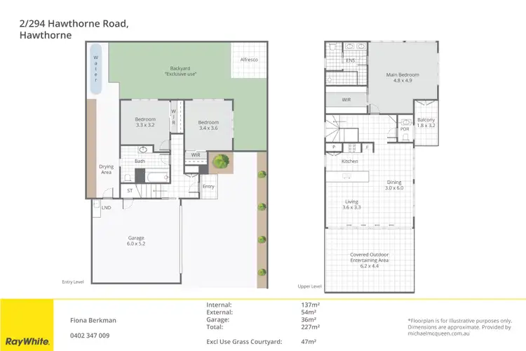 Floorplan of Homely townhouse listing, 2/297 Hawthorne Road, Hawthorne QLD 4171