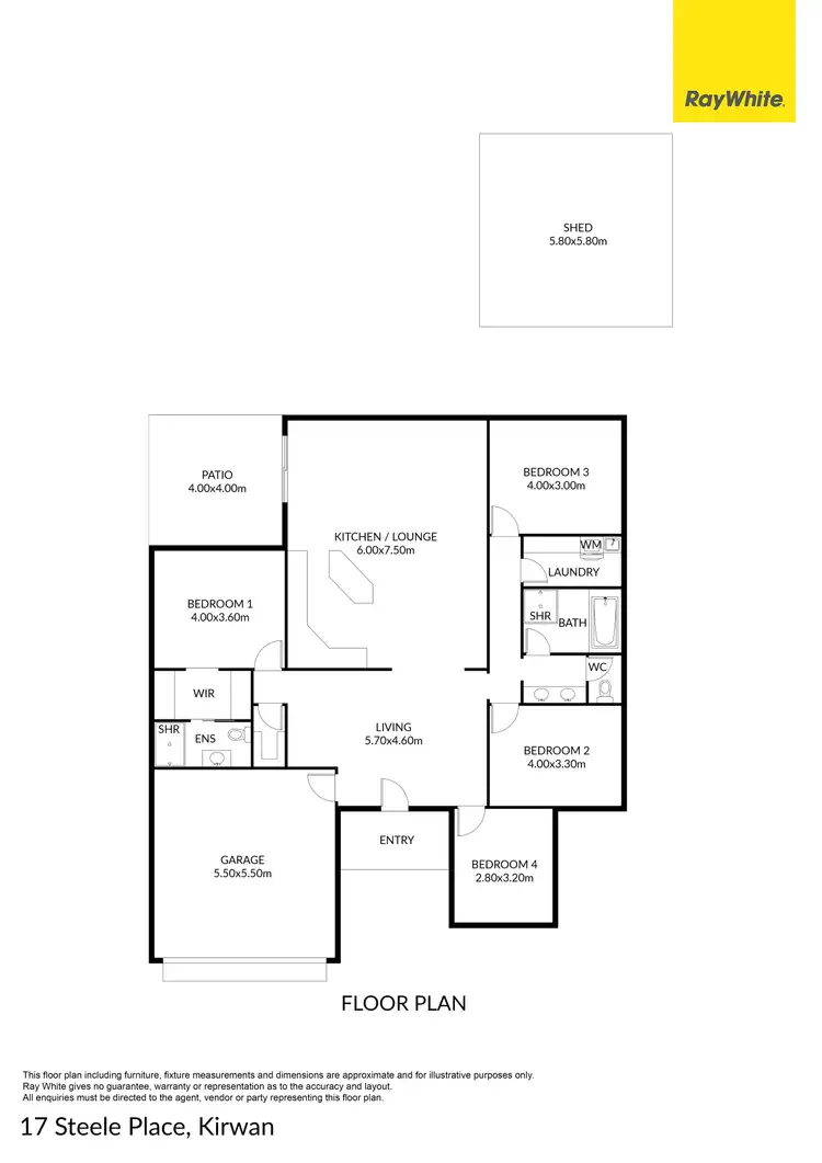 Floorplan of Homely house listing, 17 Steele Place, Kirwan QLD 4817