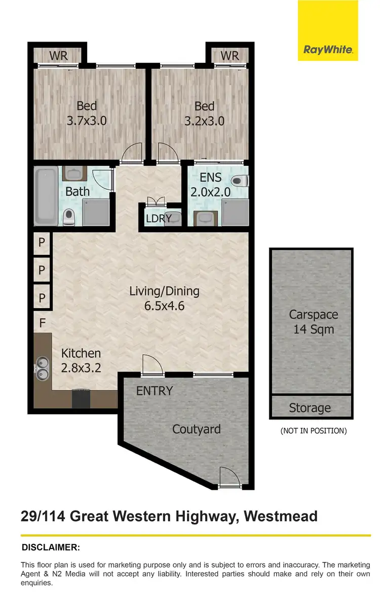 Floorplan of Homely apartment listing, 29/114 Great Western Highway, Westmead NSW 2145