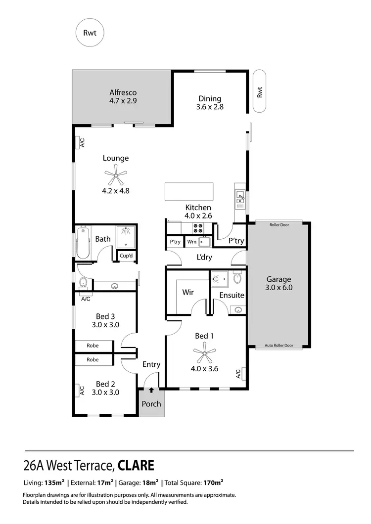 Floorplan of Homely house listing, 26a West Terrace, Clare SA 5453