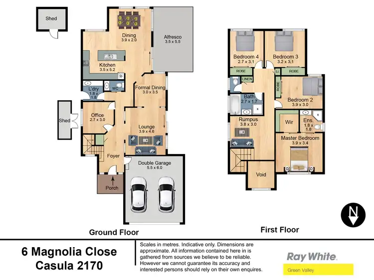 Floorplan of Homely house listing, 6 Magnolia Close, Casula NSW 2170