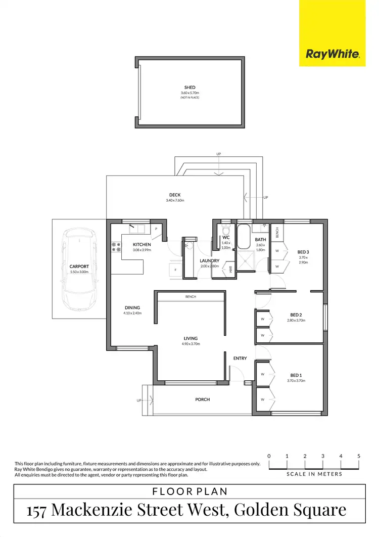 Floorplan of Homely house listing, 157 Mackenzie Street West, Golden Square VIC 3555