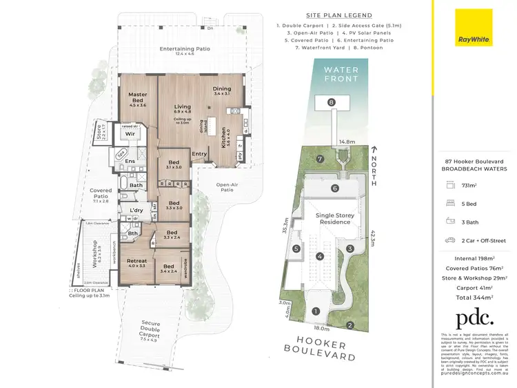 Floorplan of Homely house listing, 87 Hooker Boulevard, Broadbeach Waters QLD 4218