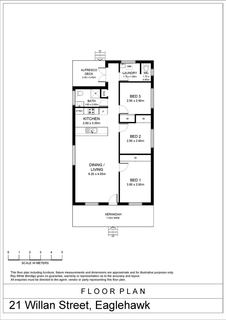 Floorplan of Homely house listing, 21 Willan Street, Eaglehawk VIC 3556