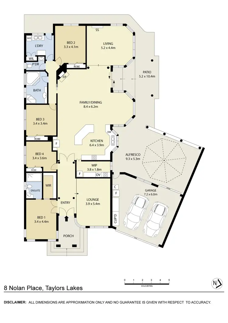 Floorplan of Homely house listing, 8 Nolan Place, Taylors Lakes VIC 3038