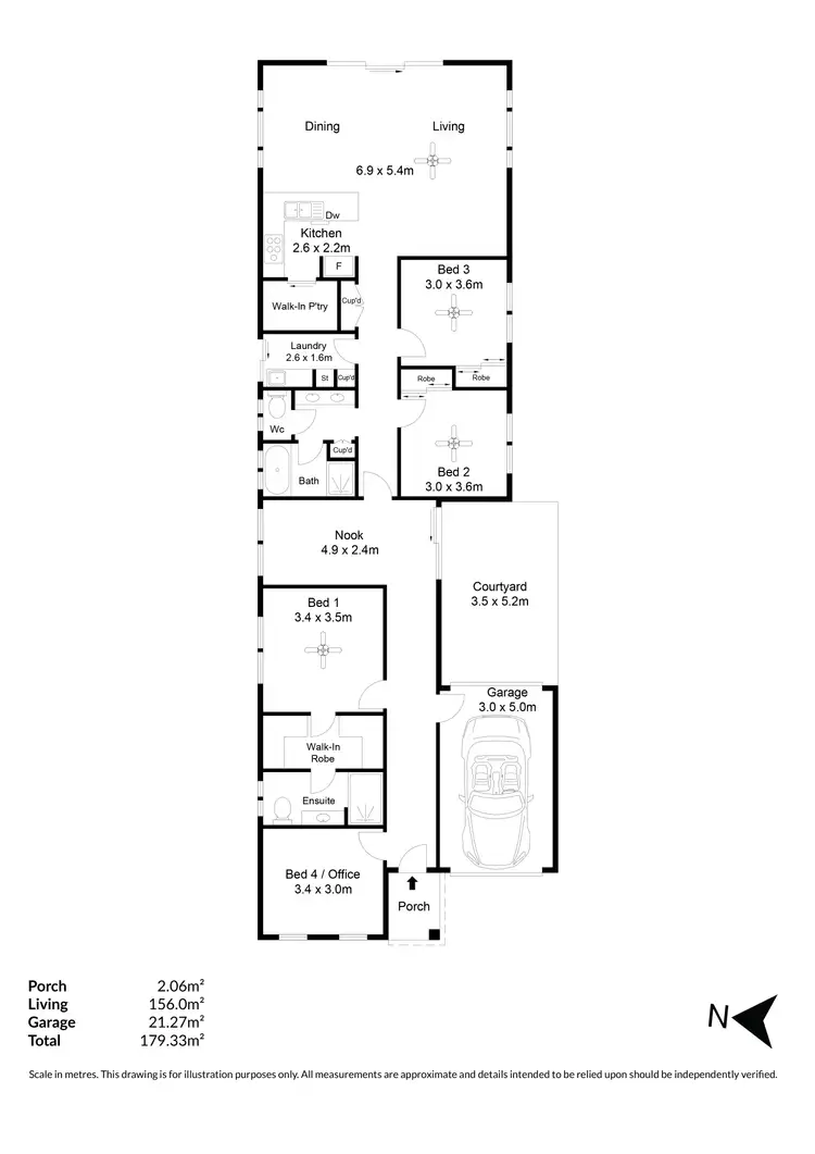 Floorplan of Homely house listing, 167a Hampstead Road, Greenacres SA 5086