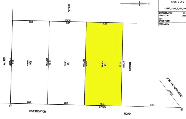 Floorplan of Homely land listing, Lot 704 Investigator Road, Port Victoria SA 5573
