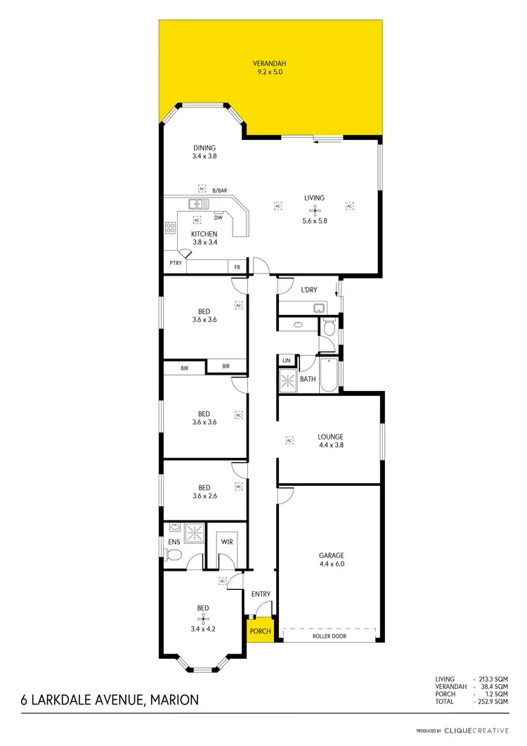 Floorplan of Homely house listing, 6 Larkdale Avenue, Marion SA 5043