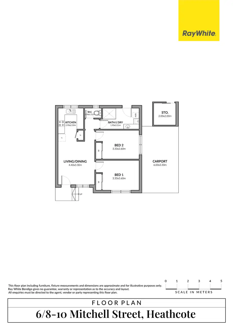 Floorplan of Homely house listing, 6/8-10 Mitchell Street, Heathcote VIC 3523