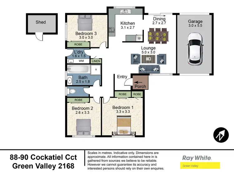 Floorplan of Homely house listing, 88-90 Cockatiel Circuit, Green Valley NSW 2168