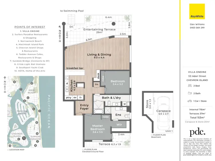 Floorplan of Homely apartment listing, 1/2 Adori Street, Chevron Island QLD 4217