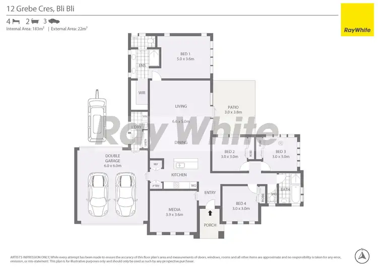 Floorplan of Homely house listing, 12 Grebe Crescent, Bli Bli QLD 4560