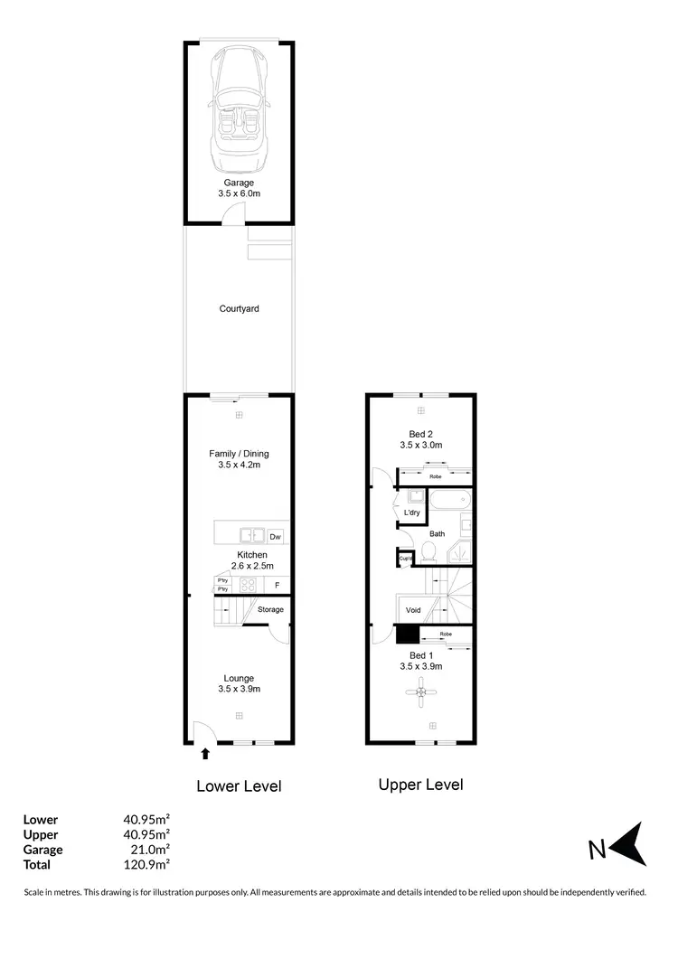 Floorplan of Homely townhouse listing, 27 Cardinal Street, St Clair SA 5011