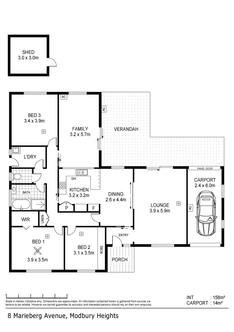 Floorplan of Homely house listing, 8 Marieberg Avenue, Modbury Heights SA 5092