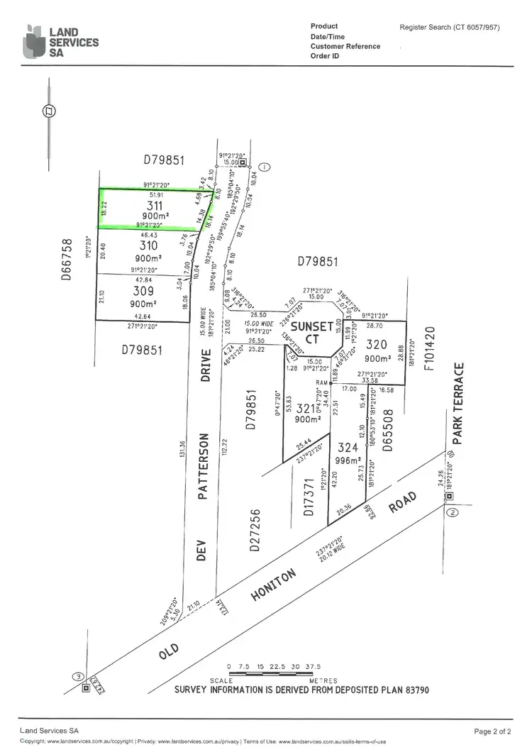 Floorplan of Homely land listing, LOT 311, 22 Dev Patterson Drive, Edithburgh SA 5583