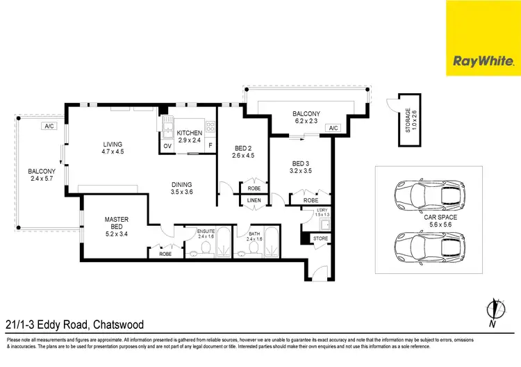 Floorplan of Homely unit listing, 21/1-3 Eddy Road, Chatswood NSW 2067