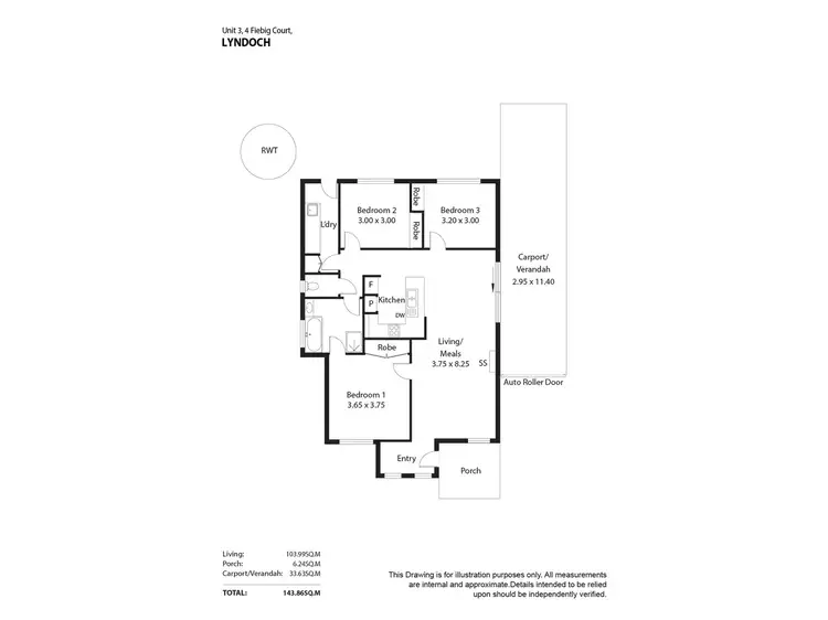 Floorplan of Homely unit listing, Unit 3/4 Fiebig Court, Lyndoch SA 5351