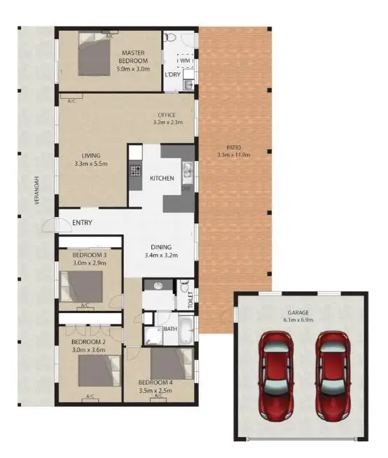 Floorplan of Homely house listing, 9 Callaghan Way, Capalaba QLD 4157