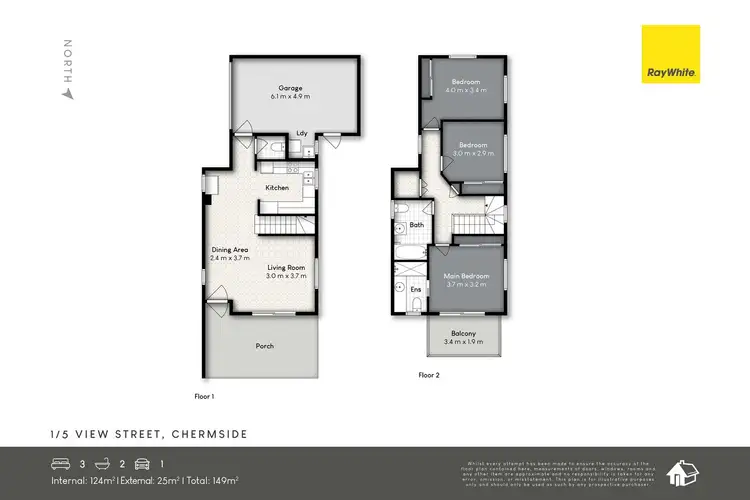 Floorplan of Homely townhouse listing, 1/5 View Street, Chermside QLD 4032