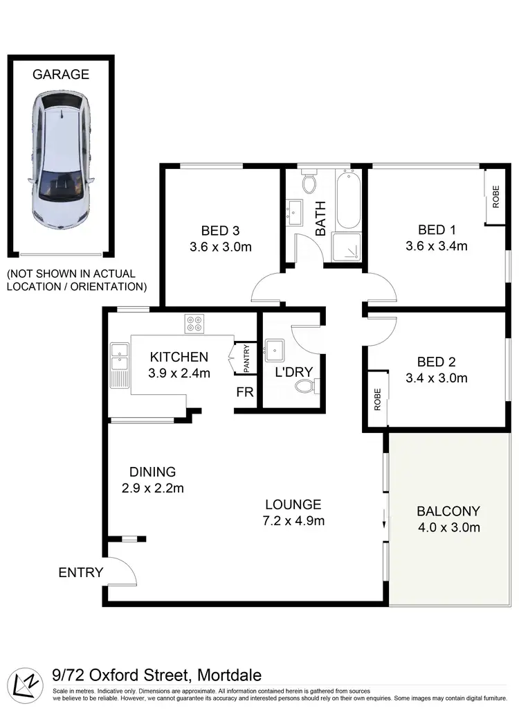 Floorplan of Homely apartment listing, 9/72-76 Oxford Street, Mortdale NSW 2223