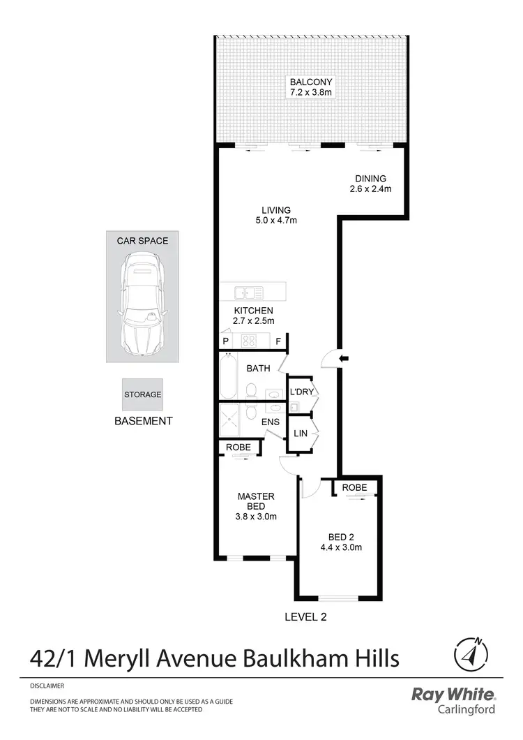Floorplan of Homely apartment listing, 42/1 Meryll Avenue, Baulkham Hills NSW 2153