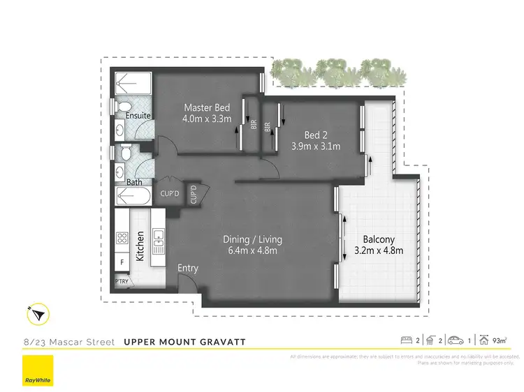 Floorplan of Homely unit listing, 23/8 Mascar Street, Upper Mount Gravatt QLD 4122