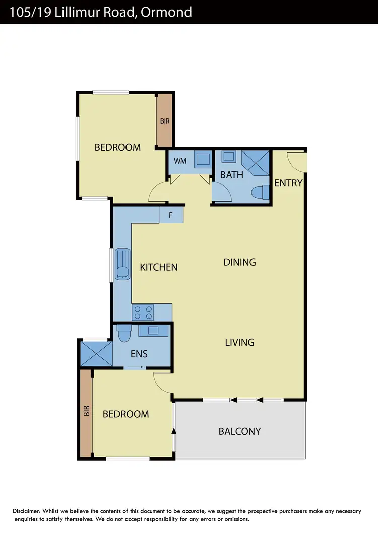 Floorplan of Homely apartment listing, 105/19 Lillimur Road, Ormond VIC 3204