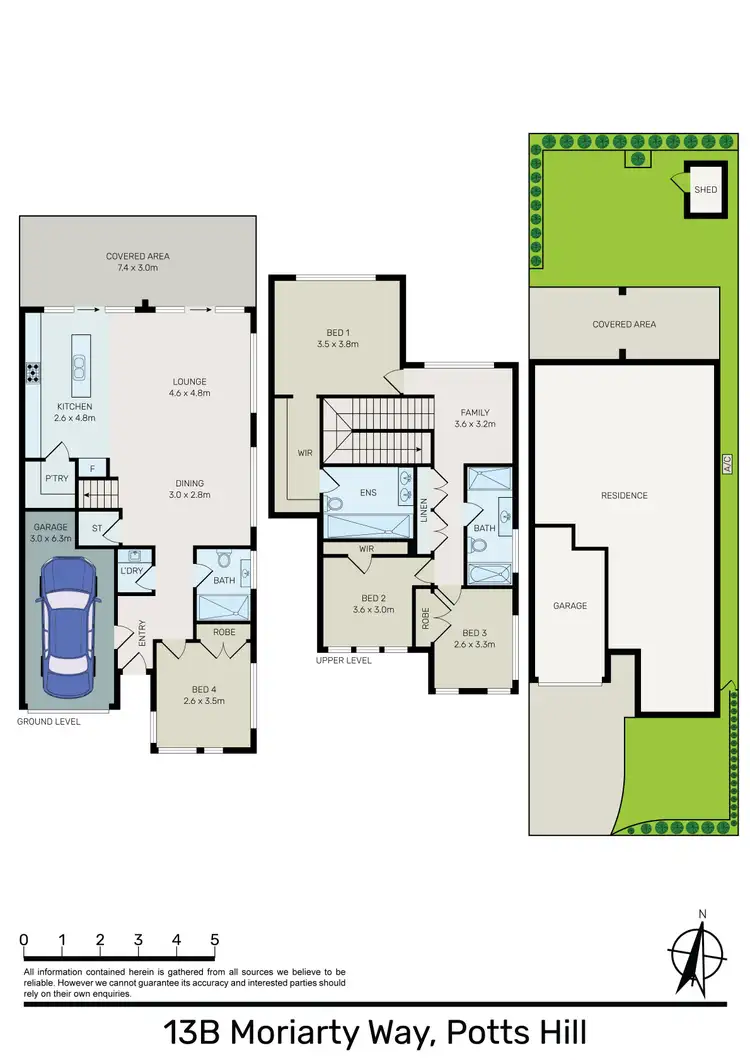 Floorplan of Homely semi-detached listing, 13B Moriarty Way, Potts Hill NSW 2143