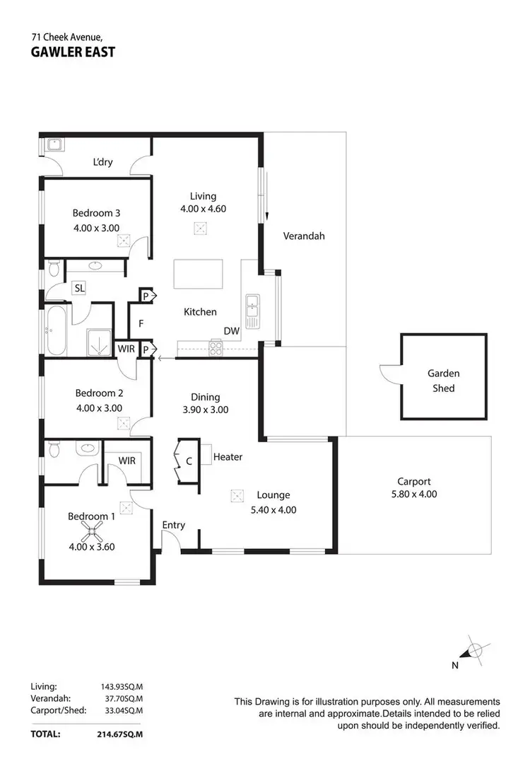 Floorplan of Homely other listing, 71 Cheek Avenue, Gawler East SA 5118