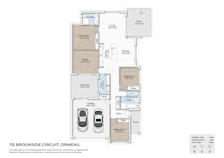 Floorplan of Homely house listing, 112 Brookside Circuit, Ormeau QLD 4208