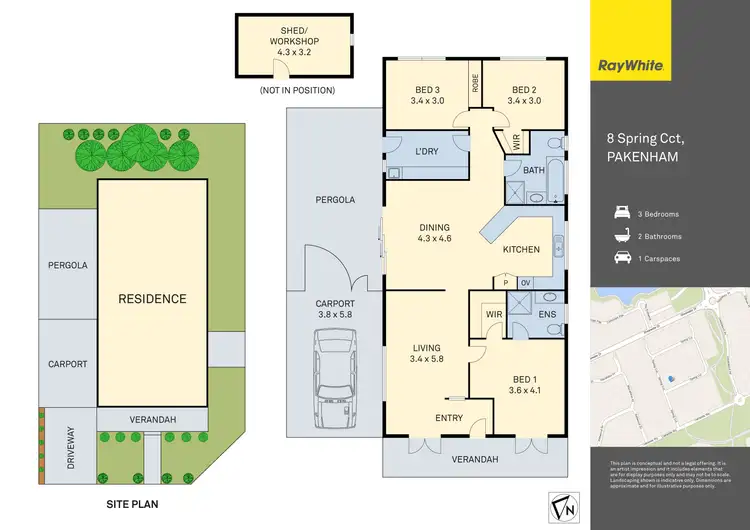 Floorplan of Homely house listing, 8 Spring Circuit, Pakenham VIC 3810