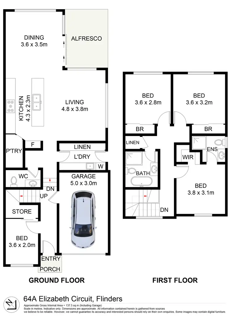 Floorplan of Homely townhouse listing, 64a Elizabeth Circuit, Flinders NSW 2529