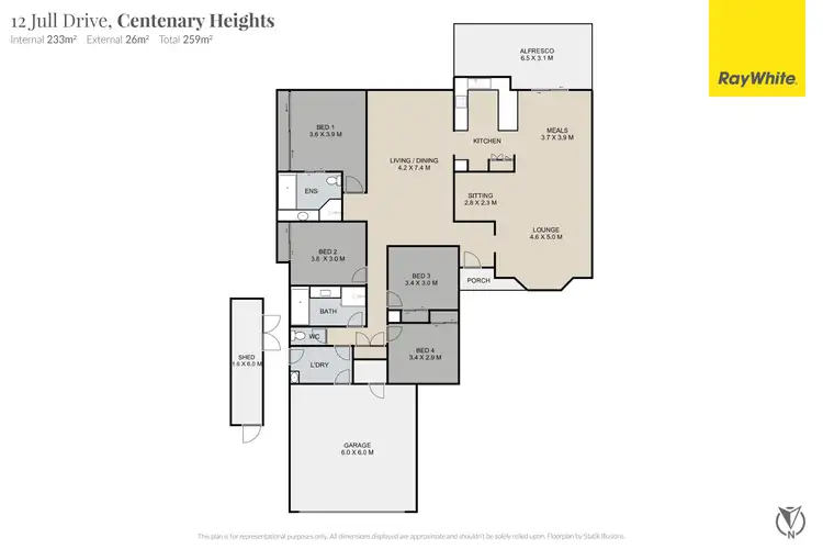 Floorplan of Homely house listing, 12 Jull Drive, Centenary Heights QLD 4350