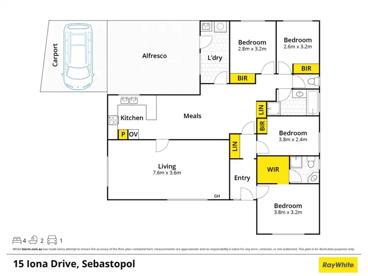 Floorplan of Homely house listing, 15 Iona Drive, Sebastopol VIC 3356