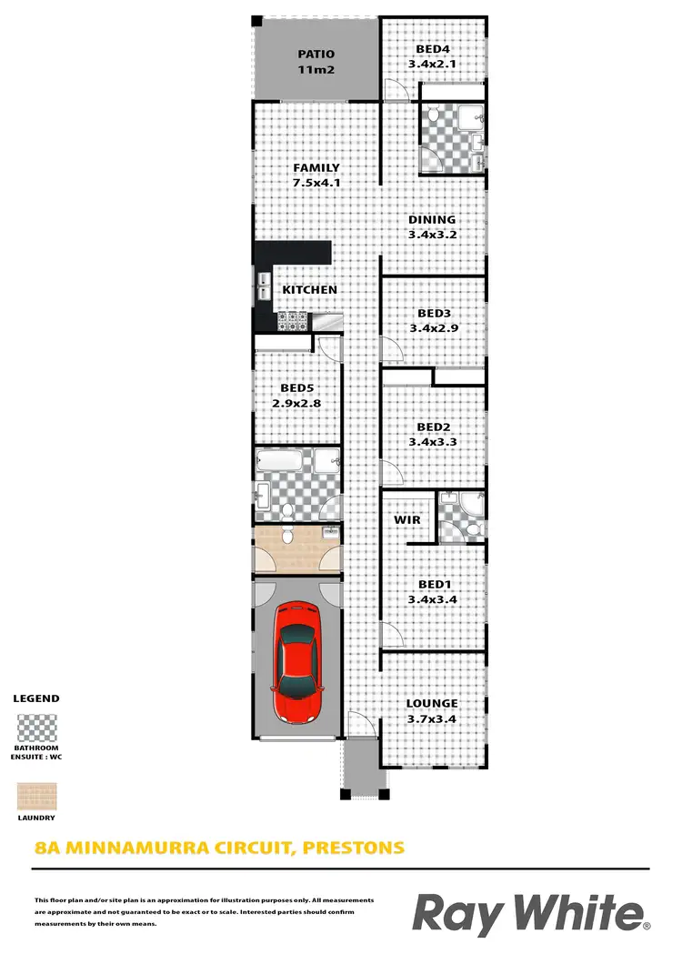 Floorplan of Homely house listing, 8a Minnamurra Circuit, Prestons NSW 2170