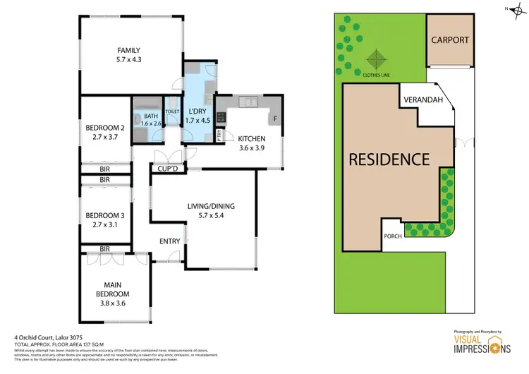 Floorplan of Homely house listing, 4 Orchid Court, Lalor VIC 3075