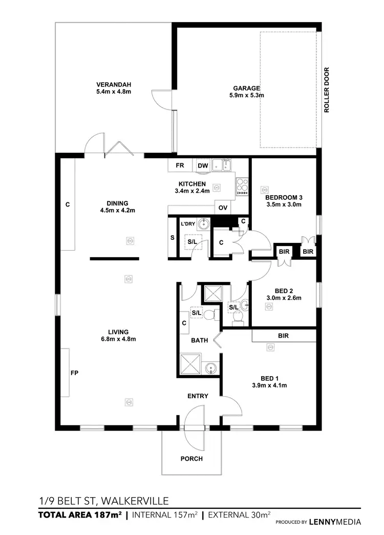Floorplan of Homely house listing, 1/9 Belt Street, Walkerville SA 5081