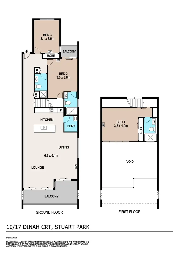 Floorplan of Homely townhouse listing, 10/17 Dinah Court, Stuart Park NT 820