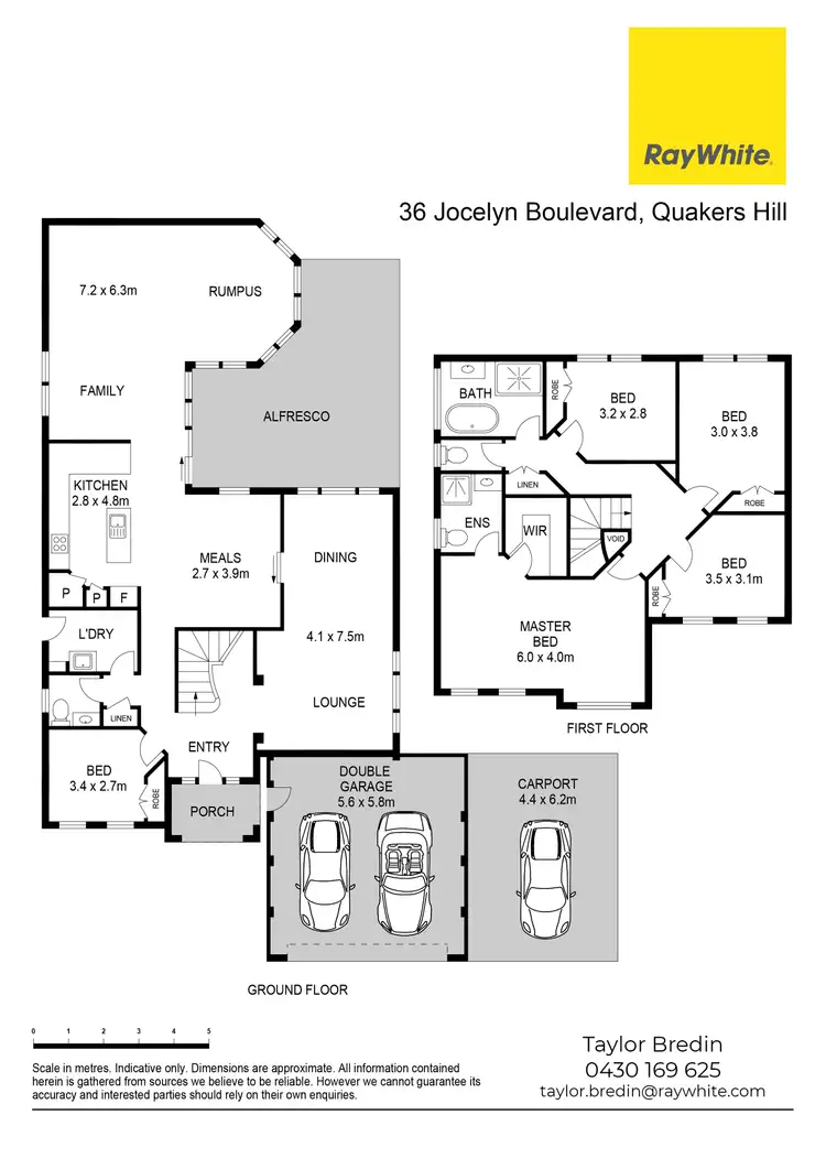 Floorplan of Homely house listing, 36 Jocelyn Boulevard, Quakers Hill NSW 2763