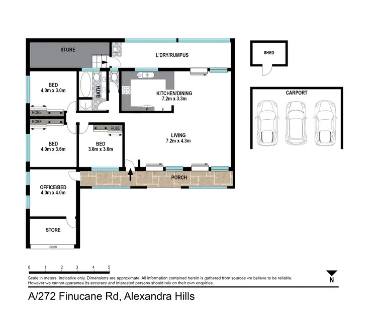 Floorplan of Homely semi-detached listing, 272 Finucane Road, Alexandra Hills QLD 4161