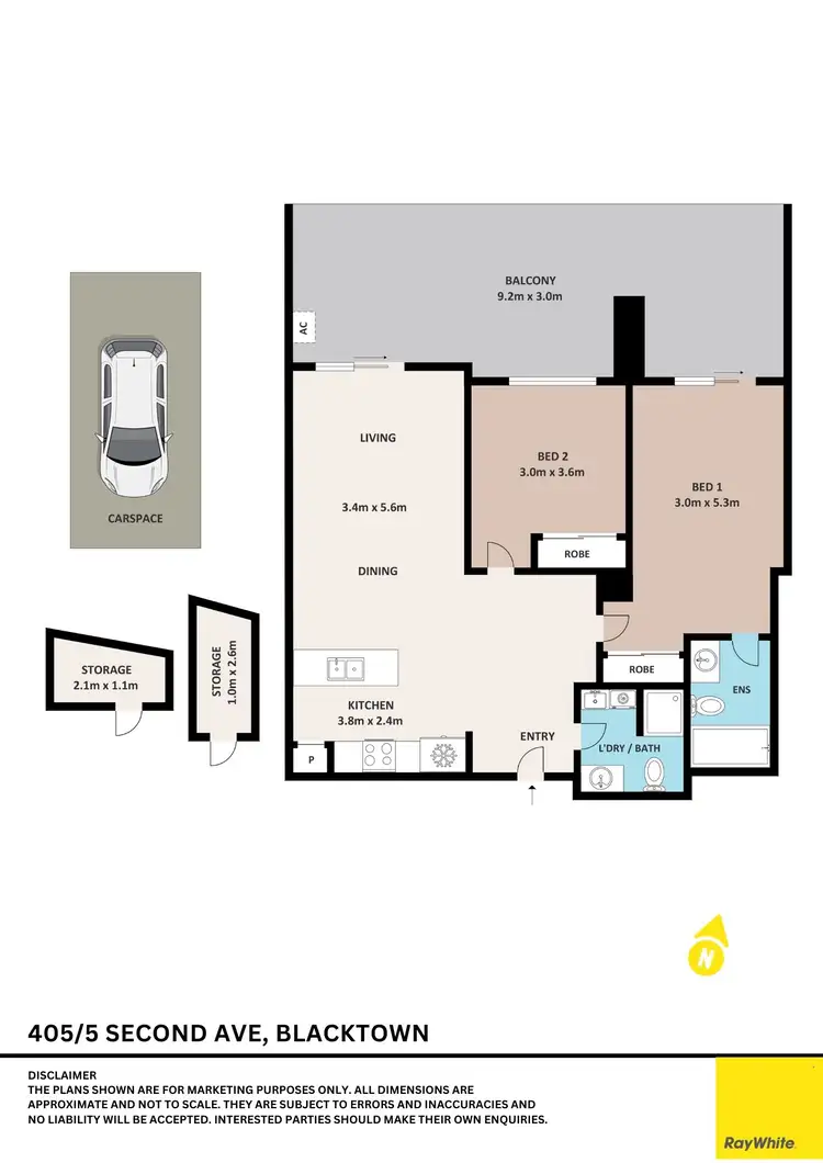Floorplan of Homely apartment listing, 405/5 Second Avenue, Blacktown NSW 2148