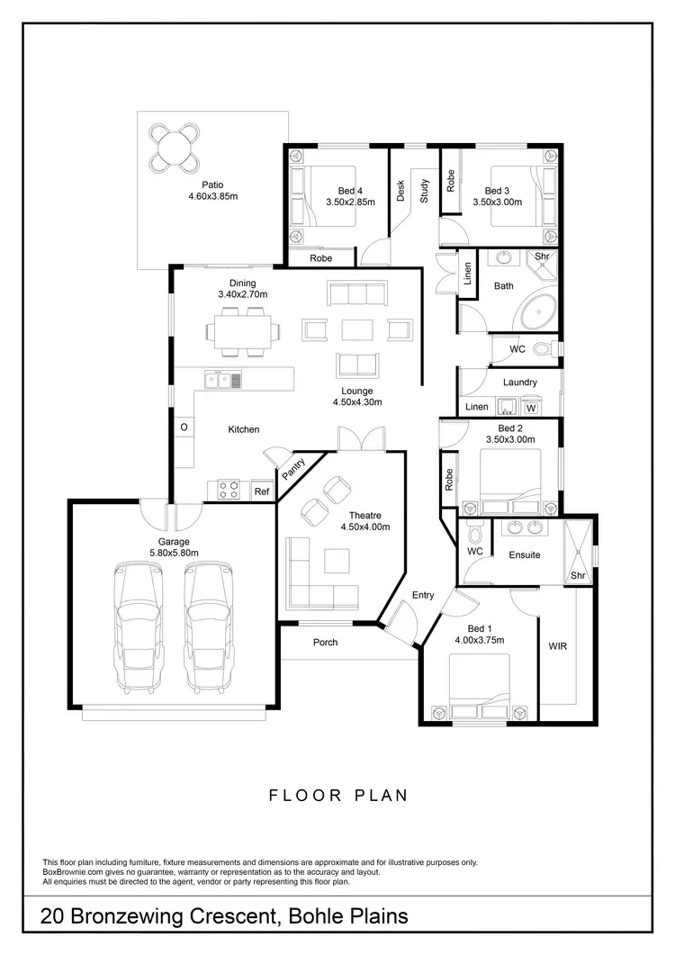 Floorplan of Homely house listing, 20 Bronzewing Crescent, Bohle Plains QLD 4817