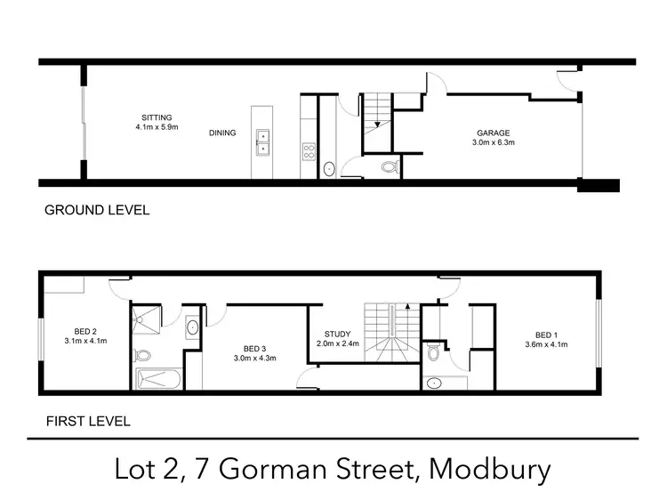 Floorplan of Homely townhouse listing, 7B Gorman Street, Modbury SA 5092