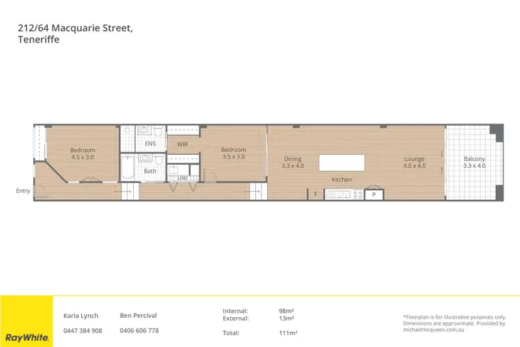 Floorplan of Homely apartment listing, 212/64 Macquarie Street, Teneriffe QLD 4005