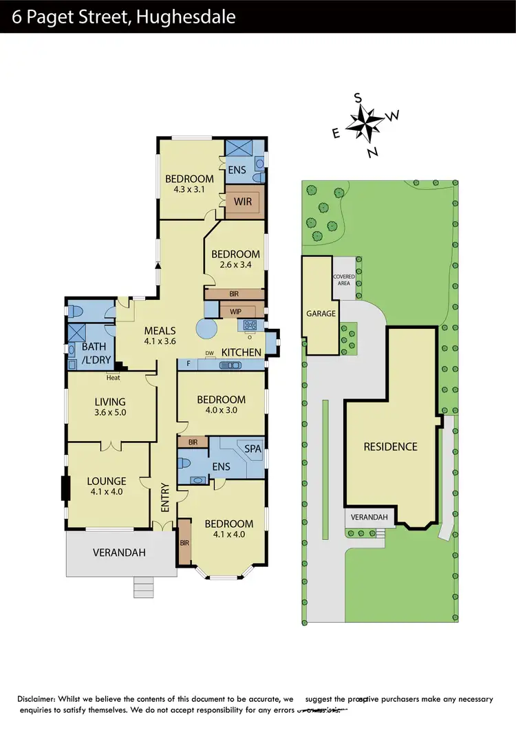 Floorplan of Homely house listing, 6 Paget Street, Hughesdale VIC 3166