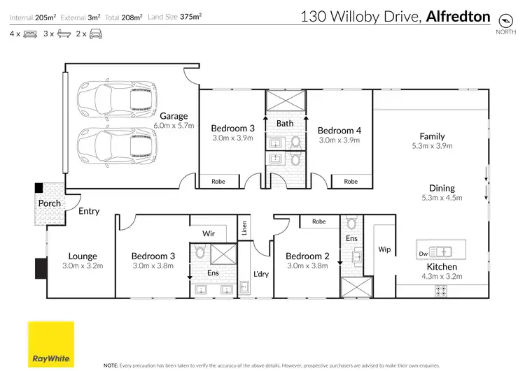 Floorplan of Homely house listing, 130 Willoby Drive, Alfredton VIC 3350