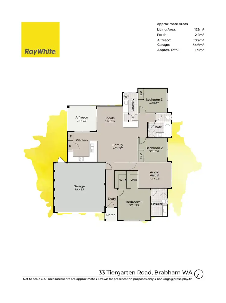 Floorplan of Homely house listing, 33 Tiergarten Road, Brabham WA 6055
